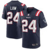 Ty Law New England Patriots Navy Home Game Jersey - All Stitched