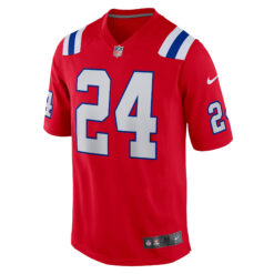 Alternative view of Ty Law New England Patriots Red Alternate Game Jersey - All Stitched