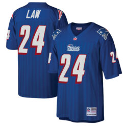 Ty Law New England Patriots Royal Blue Legacy Jersey - All Stitched