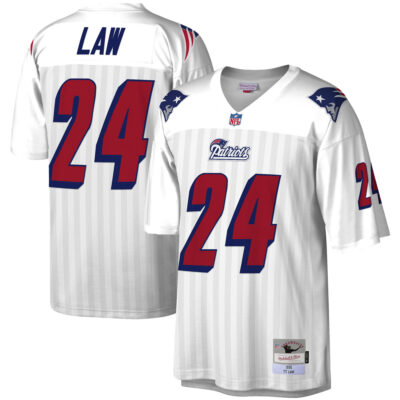 Ty Law New England Patriots White Legacy Jersey - All Stitched
