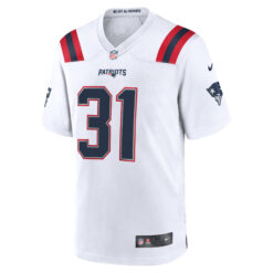 Alternative view of Craig Woodson New England Patriots White Road Game Jersey - All Stitched