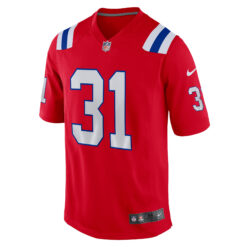 Alternative view of Craig Woodson New England Patriots Red Alternate Game Jersey - All Stitched