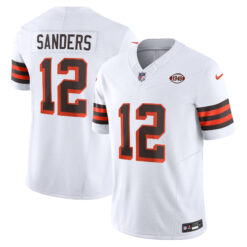 Shedeur Sanders Cleveland Browns White 1946 Throwback Vapor F.U.S.E Limited Jersey - All Stitched