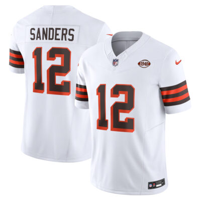Shedeur Sanders Cleveland Browns White 1946 Throwback Vapor F.U.S.E Limited Jersey - All Stitched