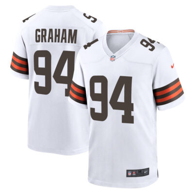Mason Graham Cleveland Browns White Away Game Jersey - All Stitched