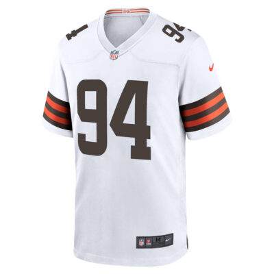 Alternative view of Mason Graham Cleveland Browns White Away Game Jersey - All Stitched