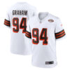 Mason Graham Cleveland Browns White 1946 Throwback Game Jersey - All Stitched