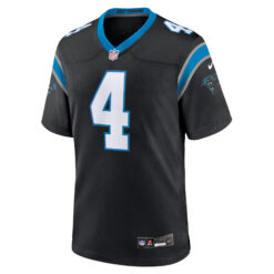 Alternative view of Tetairoa McMillan Carolina Panthers Black Home Game Jersey - All Stitched