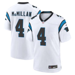 Tetairoa McMillan Carolina Panthers White Road Game Jersey - All Stitched