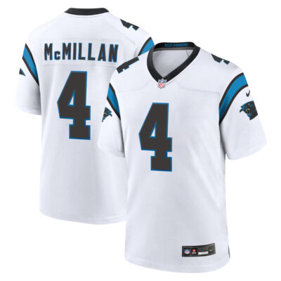 Tetairoa McMillan Carolina Panthers White Road Game Jersey - All Stitched