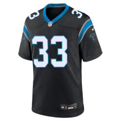 Alternative view of Princely Umanmielen Carolina Panthers Black Home Game Jersey - All Stitched