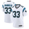 Princely Umanmielen Carolina Panthers White Road Game Jersey - All Stitched