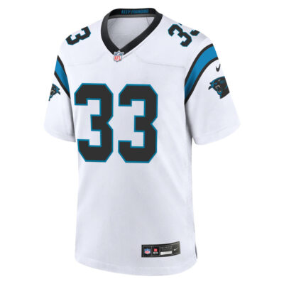 Alternative view of Princely Umanmielen Carolina Panthers White Road Game Jersey - All Stitched