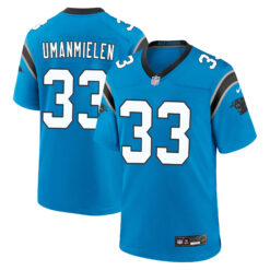 Princely Umanmielen Carolina Panthers Light Blue Alternate Game Jersey - All Stitched