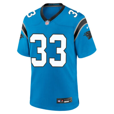 Alternative view of Princely Umanmielen Carolina Panthers Light Blue Alternate Game Jersey - All Stitched