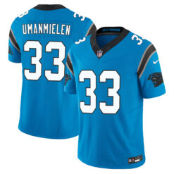 Princely Umanmielen Carolina Panthers Light Blue Alternate Vapor F.U.S.E Limited Jersey - All Stitched