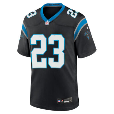 Alternative view of Trevor Etienne Carolina Panthers Black Home Game Jersey - All Stitched