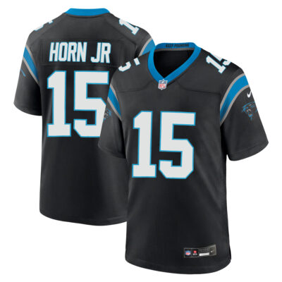 Jimmy Horn Jr Carolina Panthers Black Home Game Jersey - All Stitched