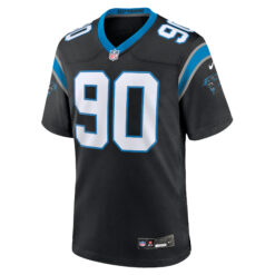 Alternative view of Julius Peppers Carolina Panthers Black Home Game Jersey - All Stitched