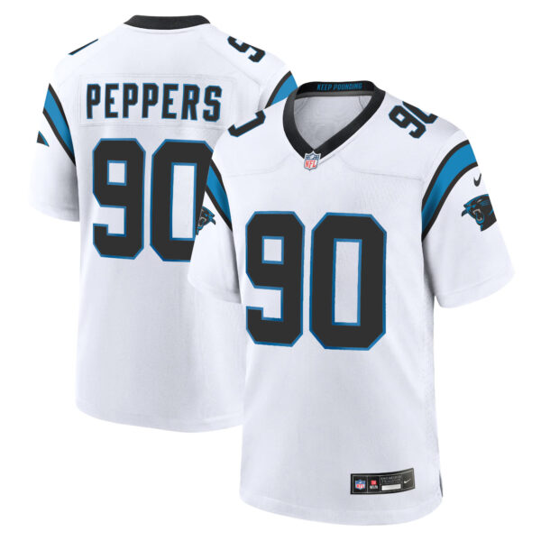Julius Peppers Carolina Panthers White Road Game Jersey - All Stitched