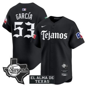 Adolis Garcia Texas Rangers Black Mexico Tejano Barrio Style Limited Jersey - All Stitched