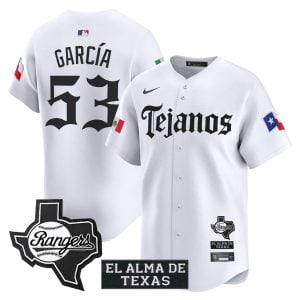 Adolis Garcia Texas Rangers White Mexico Tejano Barrio Style Limited Jersey - All Stitched