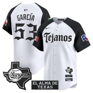 Adolis Garcia Texas Rangers Alternate White Mexico Tejano Barrio Style Limited Jersey - All Stitched