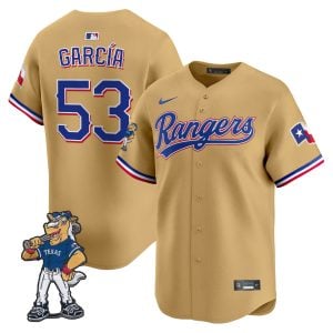 Adolis Garcia Texas Rangers Gold Rangers Captain Patch Limited Jersey - All Stitched