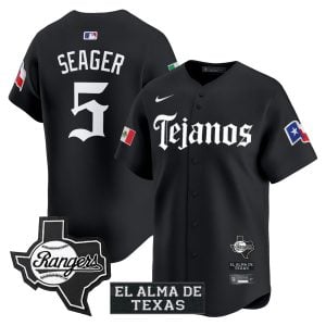 Corey Seager Texas Rangers Black Mexico Tejano Barrio Style Limited Jersey - All Stitched