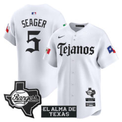 Corey Seager Texas Rangers White Mexico Tejano Barrio Style Limited Jersey - All Stitched