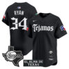 Nolan Ryan Texas Rangers Black Mexico Tejano Barrio Style Limited Jersey - All Stitched