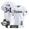 Nolan Ryan Texas Rangers White Mexico Tejano Barrio Style Limited Jersey - All Stitched
