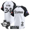Nolan Ryan Texas Rangers Alternate White Mexico Tejano Barrio Style Limited Jersey - All Stitched