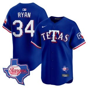 Nolan Ryan Texas Rangers Royal Blue Tetas Limited Jersey - All Stitched