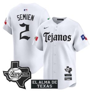 Marcus Semien Texas Rangers White Mexico Tejano Barrio Style Limited Jersey - All Stitched