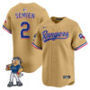 Marcus Semien Texas Rangers Gold Rangers Captain Patch Limited Jersey - All Stitched