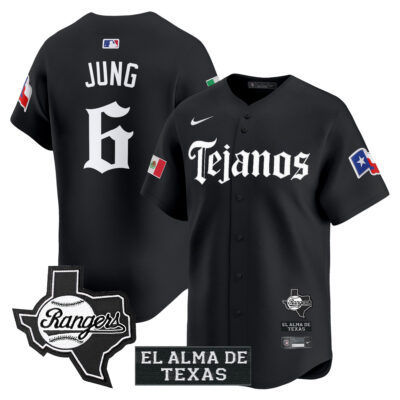 Josh Jung Texas Rangers Black Mexico Tejano Barrio Style Limited Jersey - All Stitched