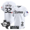 Evan Carter Texas Rangers White Mexico Tejano Barrio Style Limited Jersey - All Stitched