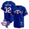 Evan Carter Texas Rangers Royal Blue Tetas Limited Jersey - All Stitched