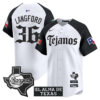 Wyatt Langford Texas Rangers Alternate White Mexico Tejano Barrio Style Limited Jersey - All Stitched
