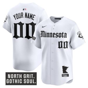 Custom Minnesota Twins White Gothic North Edition Limited Jersey - All Stitched