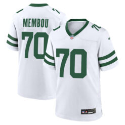 Armand Membou New York Jets White Road Game Jersey - All Stitched