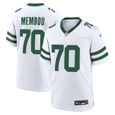 Armand Membou New York Jets White Road Game Jersey - All Stitched