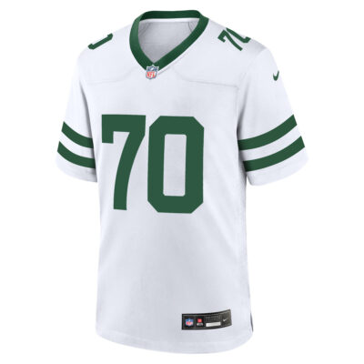 Alternative view of Armand Membou New York Jets White Road Game Jersey - All Stitched