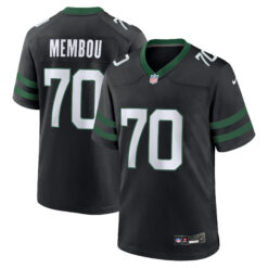 Armand Membou New York Jets Black Alternate Game Jersey - All Stitched