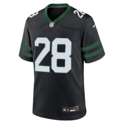 Alternative view of Curtis Martin New York Jets Black Alternate Game Jersey - All Stitched