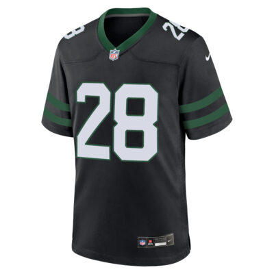 Alternative view of Curtis Martin New York Jets Black Alternate Game Jersey - All Stitched