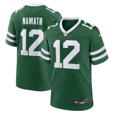 Joe Namath New York Jets Green Home Game Jersey - All Stitched