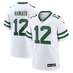Joe Namath New York Jets White Road Game Jersey - All Stitched