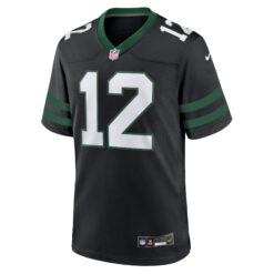 Alternative view of Joe Namath New York Jets Black Alternate Game Jersey - All Stitched